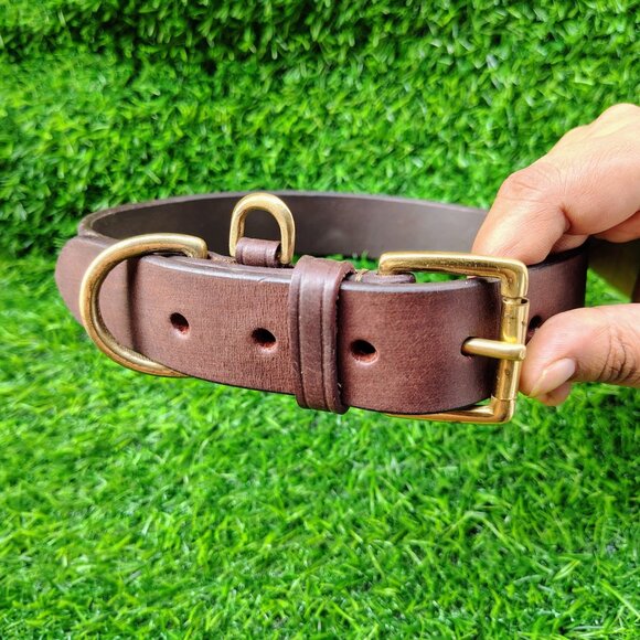 Genuine Leather Dog Collar for Small to Large Dogs - Picture 2 of 9